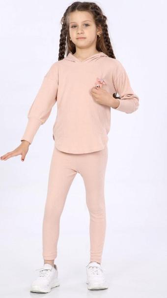 Mornio Kız Çocuk Günlük Taytlı Kroşeli Takım VF24KMR5107576