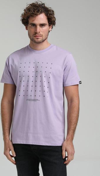 Bisiklet Yaka Lila Slim Fit Tişört 23SSM20303