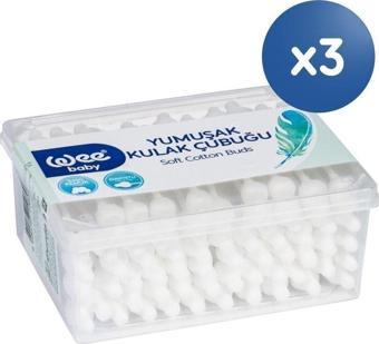 Wee Baby Emniyetli Kulak Temizleme Çubuğu Seti (60X3 180 Adet)