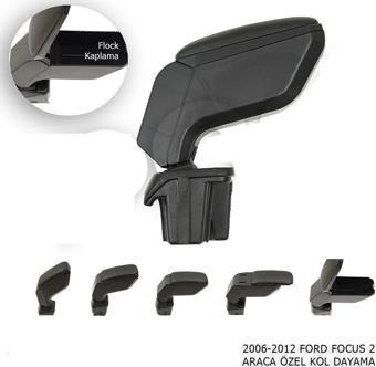 Ford Focus Uyumlu 2 Araca Özel Kol Dayama Siyah 2006-2012
