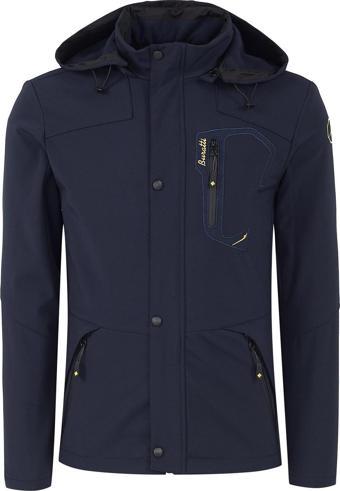 Buratti Çıkarılabilir Kapüşonlu Suya Dayanıklı SoftShell Erkek Mont 497LUIS LACİVERT