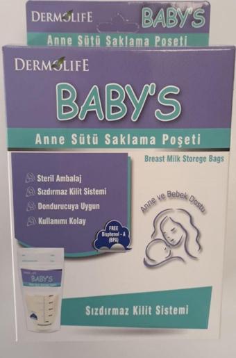 Dermolife Baby'S Süt Torbası 20'Li (3 Adet) 60'Lı Ekonomik Paket