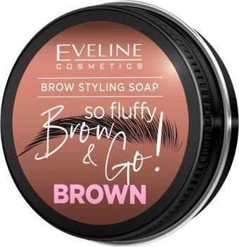 Eveline Cosmetics Brow & Go So Fluffy Şekillendirici Vegan Sabun Kahverengi
