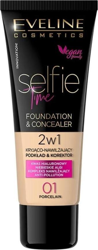 Eveline Cosmetics Selfie Time Vegan Fondöten & Concealer 30 Ml