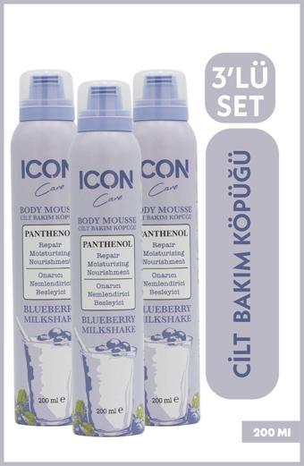 Icon Care Cilt Bakım Köpüğü Blueberry & Mılkshake 3'Lü Set