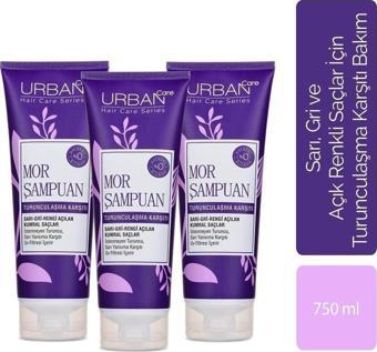 Urban Care Turunculaşma Karşıtı Mor Saç Bakım Şampuanı 3X250 Ml-Vegan-Uv Koruma