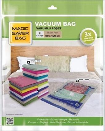 Magic Saver Bag  Bag 2Li Vakumlu Hurç Seti Large - 2 - Beyaz Klasik