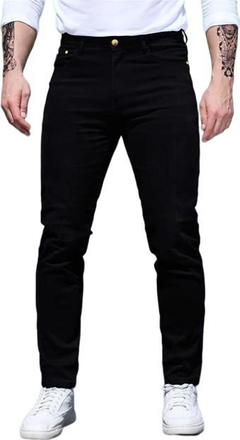 Erkek Siyah Silim Fit Jeans Pantolon 310 BGL-ST04195