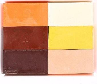 Colorz 6'lı Ten Renkleri Doğal Balmumu Sert Blok Pastel Boya Seti