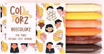 Colorz 6'lı Ten Renkleri Doğal Balmumu Sert Kalem Pastel Boya Seti