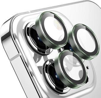 Buff Labs Buff İphone 14 Pro Max / 14 Pro Kamera Metal Lens Koruyucu Koyu Yeşil