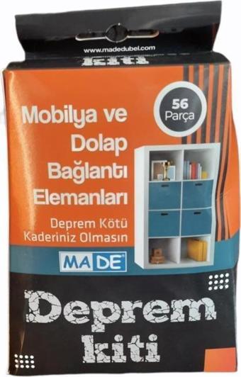 Made Deprem Kiti Mobilya Dolap Sabitleme Set 56 Pr