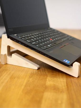 Peka Ahşap Laptop Yükseltici, Laptop Standı, Tüm Modellerle Uyumlu, Taşınabilir Notebook Standı