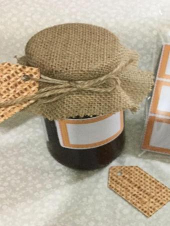 Kütükhouse Jüt Kumaş Kavanoz  Kapağı Örtüsü 10X10 Cm 20 Adet