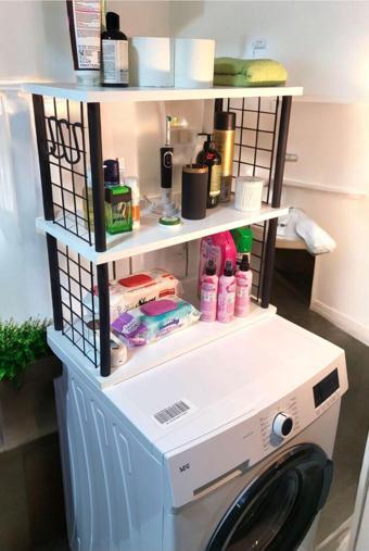 Peka Çevir Kur 3 Raflı Banyo Düzenleyici – Çamaşır Makinesi Üstü Banyo Rafı