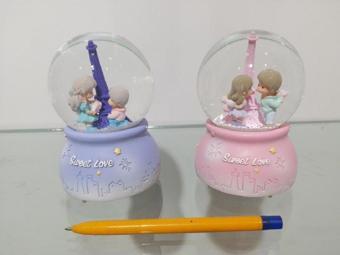 Müzikli Ve Işıklı Kar Küresi 12cm 4139 Mavi