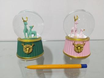 Müzikli Ve Işıklı Kar Küresi 12cm 4153 Pembe