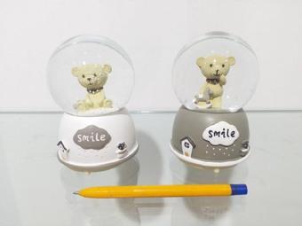 Müzikli Ve Işıklı Kar Küresi 12cm 4170 Beyaz