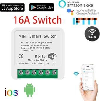 Bilteknik16 Amper Tuya Mini Çift Yönlü Wifi Anahtar