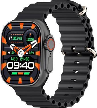 Hytech W69 Watch IOS ve Android Uyumlu MActive 2.05 inç Geniş Ekranlı Siyah Akıllı Saat