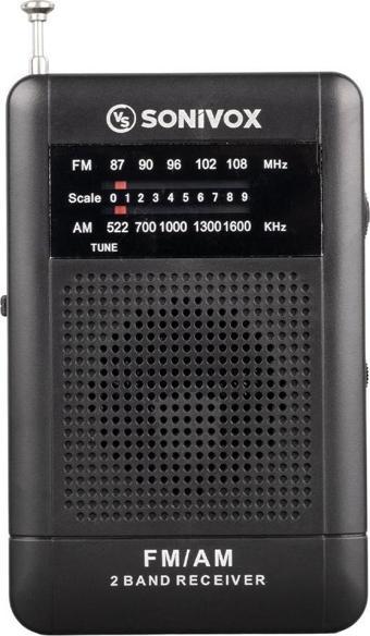 Sonivox VS-R115 Analog Radyo Siyah Renk