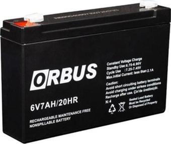 Orbus  6 Volt 7 Amper Kuru Akü (150 * 30 * 94 Mm)