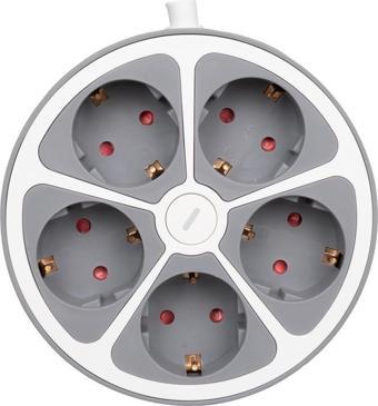 Vea VE-G605Y 5'li Anahtarlı 1.5 Metre Grup Priz