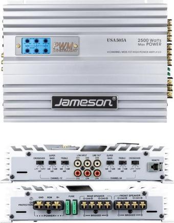 Jameson USA-505A 4 Kanal 2500 Watt Oto Anfi