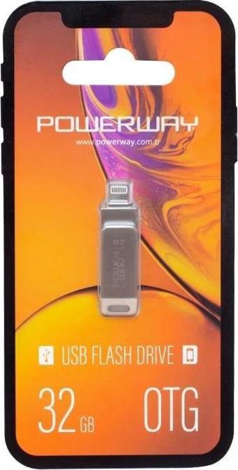 Powerway 32 Gb iPhone Usb 2.0 Otg Metal Flash Bellek
