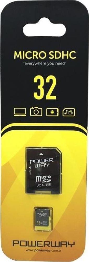 Powerway PWR-32 32 GB Micro SD (Class 10) Hafıza Kartı