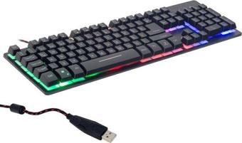 Hello HL-18744 Usb Kablolu Metal Kasa Mekanik Hisli RGB Işıklı Oyuncu Gaming Klavye