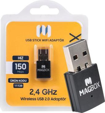 Magbox 802.11N Mini 7601 Chipset 2.4GHz 150 Mbps HD Uydu Alıcı Uyumlu Usb Stick Wifi Adaptör