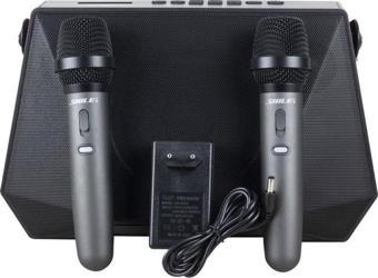 Shile SL-3A İki El Mikrofonlu Kumandalı USB/SD/BT Portatif Hoparlör