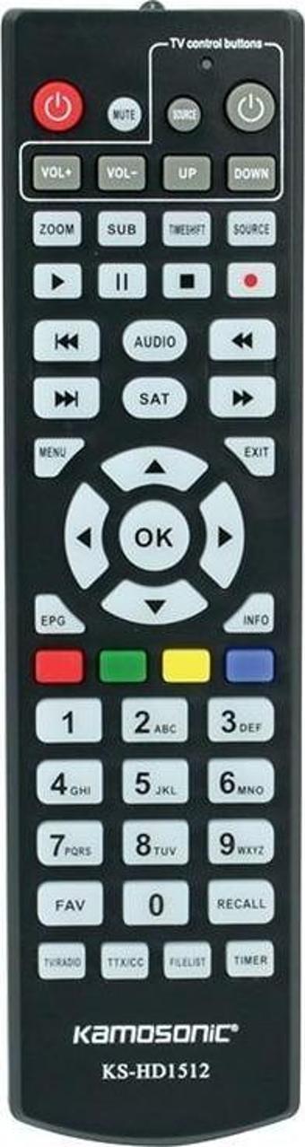Kamosonic KS-HD1512 Full HD Uydu Alıcı Kumandası