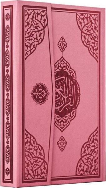 Çocuk Serisi Ayraçlı Orta Boy Bilgisayar Hattı Arapça Ciltbezi Mıklepli Kuran-ı Kerim - Pembe - Furkan Yayınevi