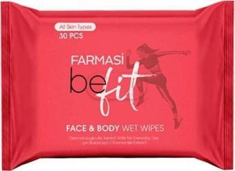 Farmasi Be Fit Yüz ve Vücut İiçin Islak Mendil 30'lu