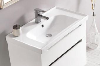 Turkuaz Frame Etajerli Lavabo100X45 Cm(Dolap Hariç) Beyaz