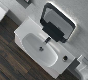 Turkuaz Lila Etajerli Lavabo 100X48 Cm(Dolap Hariç) Beyaz