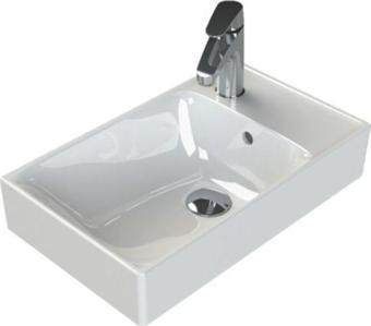 Turkuaz Sharp Etajerli Lavabo 50X25 Cm Beyaz