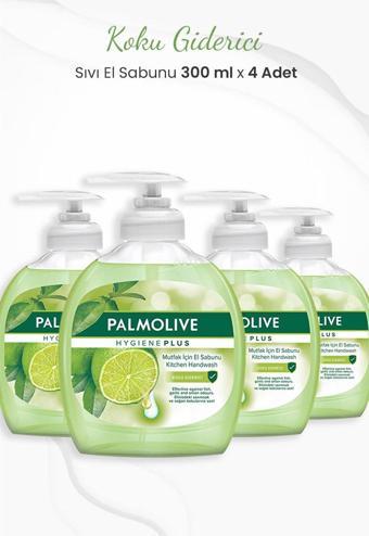 Palmolive Hygiene Plus Koku Giderici Sıvı Sabun 300 ml x 4 Adet