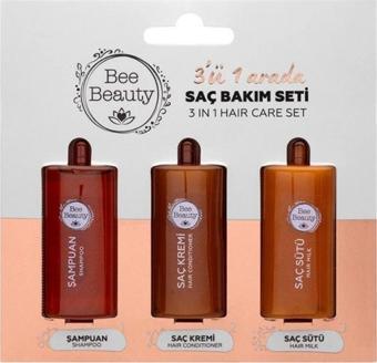 Bee Beauty 3'ü 1 Arada Seyahat Seti 3 x 10 ml (Şampuan + Saç Kremi + Saç Sütü)