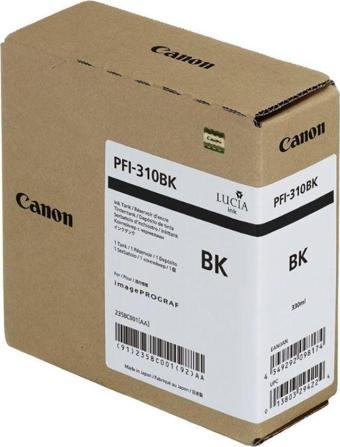 Canon PFI-310 BK (Photo Black) Fotoğraf Siyahı Plotter Orijinal Mürekkep Kartuş 330 ml. (2359C001)