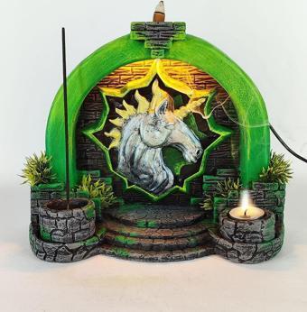 Antik Kapı Unicorn GeriAkış ve Çubuk Tütsülük (Işıklı)