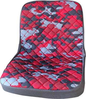 Tek Parça Traktör Koltuk Kılıfı - Kırmızı Kamuflaj -ithal Impertex- Bb-787