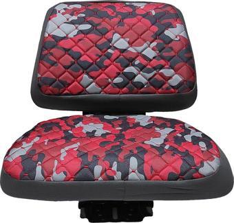 Traktör Koltuk Kılıfı - Kolçaksız - Kırmızı Kamuflaj - Ithal Impertex- Bb-374