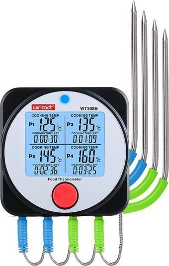 WINTACT WT308B 4 Kanal Bluetooth Dijital Saplamalı Gıda Termometresi