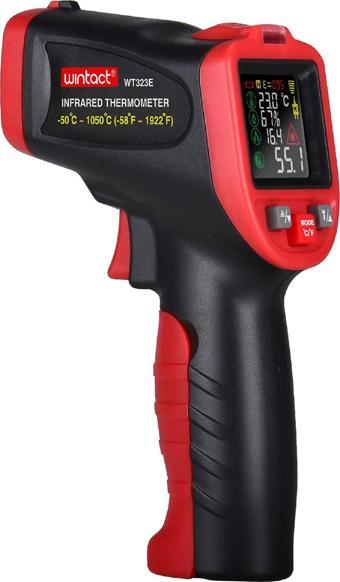 Wintact WT323E Renkli Ekran Infrared Termometre 1050C Termokupl UV Kaçak Tespiti