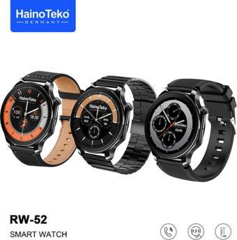 Wodimark Rw-52 Akıllı Saat Amoled Ekran Deri Silikon Çelik Kordon Hediyeli