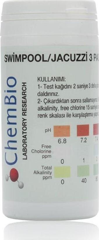 ChemBio Havuz PH Sertlik Klor Alkalinite Test Kiti 50ad.