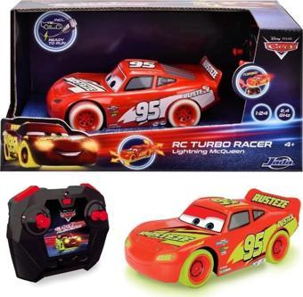 Jada 1:24 Rc Turbo Racers Cars 3 Lightning McQueen Glow 2.4 Ghz Usb Şarjlı 17 Cm